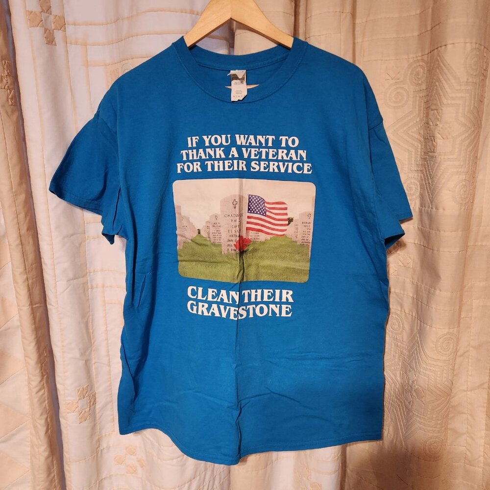 Thank A Veteran Clean Their Gravestone Tee View 2